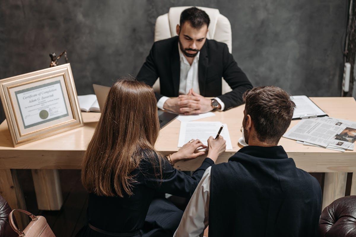 Clients at Lawyers Office